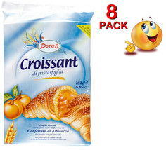 8 PACK DORA Croissant Apricot Filling 8.8oz 8PC snack Made in ITALY - £39.14 GBP