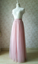 Pink Long Tulle Skirt Outfit Bridesmaid Custom Plus Size Tulle Skirt image 2