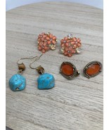 Lot of 3 Pairs of Unique and Beautiful Earrings Brand New Stud and Dangle - $380.13 MXN