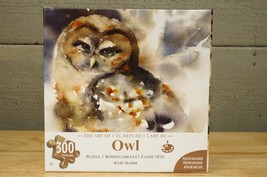 NEW The Art Of Owls Puzzle (300 PCS) &amp; Poster Watch Us Inc Watercolor Owl - £11.93 GBP