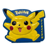 VTG Pokemon Pikachu RoseArt Plastic Storage Blue Box Carrying Case 1999 ... - $27.71