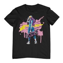 Boom Box Girl Adult T-Shirt | Retro Style for Music Lovers (as1, Alpha, ... - $18.99
