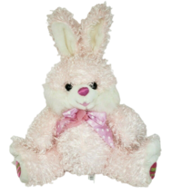 18" Big Vintage Dan Dee Pink Bunny Rabbit Eater Egg Feet Stuffed Animal Plush - £44.19 GBP