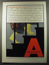 1953 Acrilan Socks Ad - Wait till the missus hears about this! - £14.72 GBP