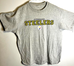 Pittsburgh Steelers Grey Logo Screen Print T-Shirt NO TAG L/XL - £5.83 GBP