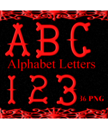 ABC and 123 Red Bones-Digital Kit-Jewelry Tag-Clipart-Gift Tag-Holiday-D... - $37.50 MXN