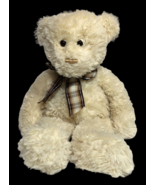 Ty Classic Charisse Ivory Cream Teddy Bear 2006 Beanbag Plush Plaid Bow ... - $89.18 CAD