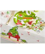 Grinch Dr Seuss Christmas Plastic Table Cover Holiday Party Tableware Su... - €7,62 EUR