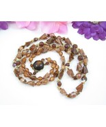 Double Strand Milk Chocolate CHUNKY ANGLED Beads Necklace Vintage ODD Be... - $14.99