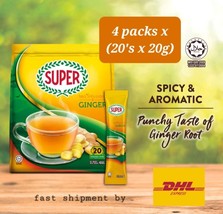 Super Tea Infusions Ginger 4 packs( 20g x 20&#39;s) - Shipment by DHL Express - $108.80
