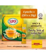 Super Tea Infusions Ginger 4 packs( 20g x 20&#39;s) - Shipment by DHL Express - $148.16 CAD