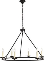 Chandelier MAINE Transitional Black Metal Wire Candelabra E12 40W - £429.29 GBP