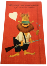 Hallmark Vintage Valentine Card Beared Man Western Straw Hat Pipe No Fus... - £7.06 GBP