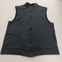 Perry Ellis Men’s Men's Blue Cotton Blend Zip-Up Sleeveless Vest Size XL image 14