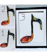 Handcrafted Quilled Paper Art Rainbow Quaver Musical Note Wall Paper Art... - £15.69 GBP
