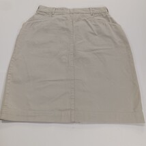 Averroe RN#40787 Women's Tan/Beige Cotton Rear Zip & Slit Denim Skirt Size 16 image 11