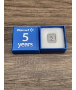 NEW Walmart 5 Year Service Award Lapel Pin Pinback Original Box KG JD - $187.97 MXN