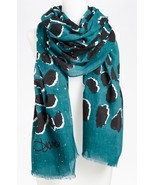 Diane Von Furstenberg &#39;Celeste&#39; Embellished Scarf Black-Blue - $823.32 MXN
