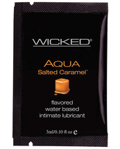 Wicked Sensual Care Aqua Water Based Lubricant - .1 Oz Salted Caramel - $1.50