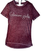 Gilmore Girls Short Sleeve Shirt Red Womens Size Large Long Shirt Casual - $9.50