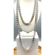 Vintage Sarah Coventry Eloxal Necklace, Four Strand Silver Tone Chain - £22.42 GBP