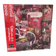 Coca-Cola 2000 Pc Jigsaw Puzzle "Coke Adds Life to Everything Nice" Sealed - $21.24