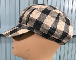 Lightweight Plaid Mod 57.5cm Womens Cap Hat No Tagging  - £9.11 GBP