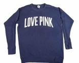 Pink Victoria&#39;s Secret Women&#39;s Blue Sweater Logo “LOVE PINK” Size XS - £13.29 GBP