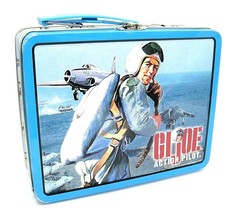 GI Joe Action Pilot Metal Lunch Box 2000 Hasbro Blue - £6.64 GBP