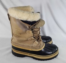 Sorel Boots Caribou Men’s 10 Leather Insulated Boots Made In Canada Wool Lining - £75.88 GBP