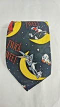 Looney Tunes Mania Mens Neck Tie Twick or Tweet Character Print 1996 Vin... - £18.33 GBP