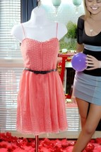 City Studios Missy Lace A line Dress Size 5 Orange - $376.79 MXN