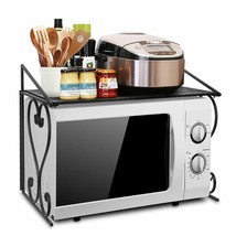 Microwave Oven Rack Storage Stand Holder Kitchen Counter Organizer L Shelf - £43.31 GBP