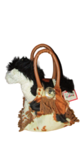 Douglas Cuddle Toy Plush Horse in Sassy Pet Saks carrier fringe purse  - £6.32 GBP