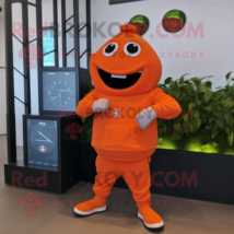 Orange Pepper mascot costume character dressed with a Joggers and Digital watche - $1,269.00