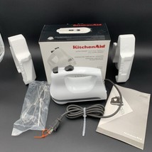 KitchenAid KHM512WH 5 Soft Grip 60W Speed Hand Mixer - White New Open Box - £22.77 GBP