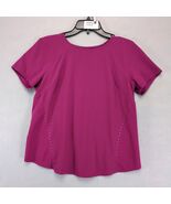 Lululemon Lightweight Stretch Running Short Slv Shirt Women&#39;s 6 Magenta ... - $30.00