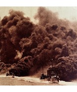Destroyer Battleship Fleet Smoke Screen  1920s WW1 Battle Military GrnBin1 - $55.16 CAD