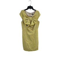 Eva Franco Yellow Tweed Bow Detail Dress Size 8 - £35.61 GBP