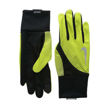 Nike Womens Dri-Fit Tailwind Run Athletic Gloves Color Black/Green Size Medium - £31.70 GBP