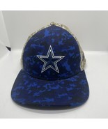 Dallas Cowboys New Era Fitted Baseball Cap Hat Blue Star MEDIUM/Large - $17.57