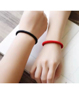 2 Pcs Couple Bracelets, Handmade Black Red String Love Lucky Classic Bra... - €10,41 EUR
