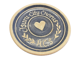 Plate Graystone Pottery Jsuru City Chorus HCS 5&quot; Round Handmade Artisan ... - $13.89