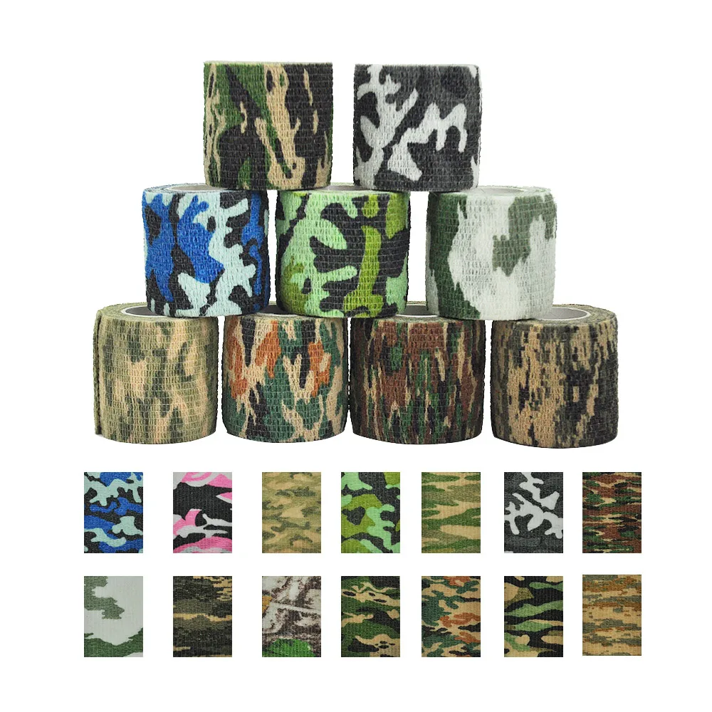 Sporting 4.8m Hunt Disguise Elastoplast Camouflage Elastic Wrap Tape Self Adhesi - £23.45 GBP