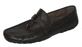 Zanzara Men&#39;s Brown Soft Leather Loafers Shoes Size 13 - £101.12 GBP