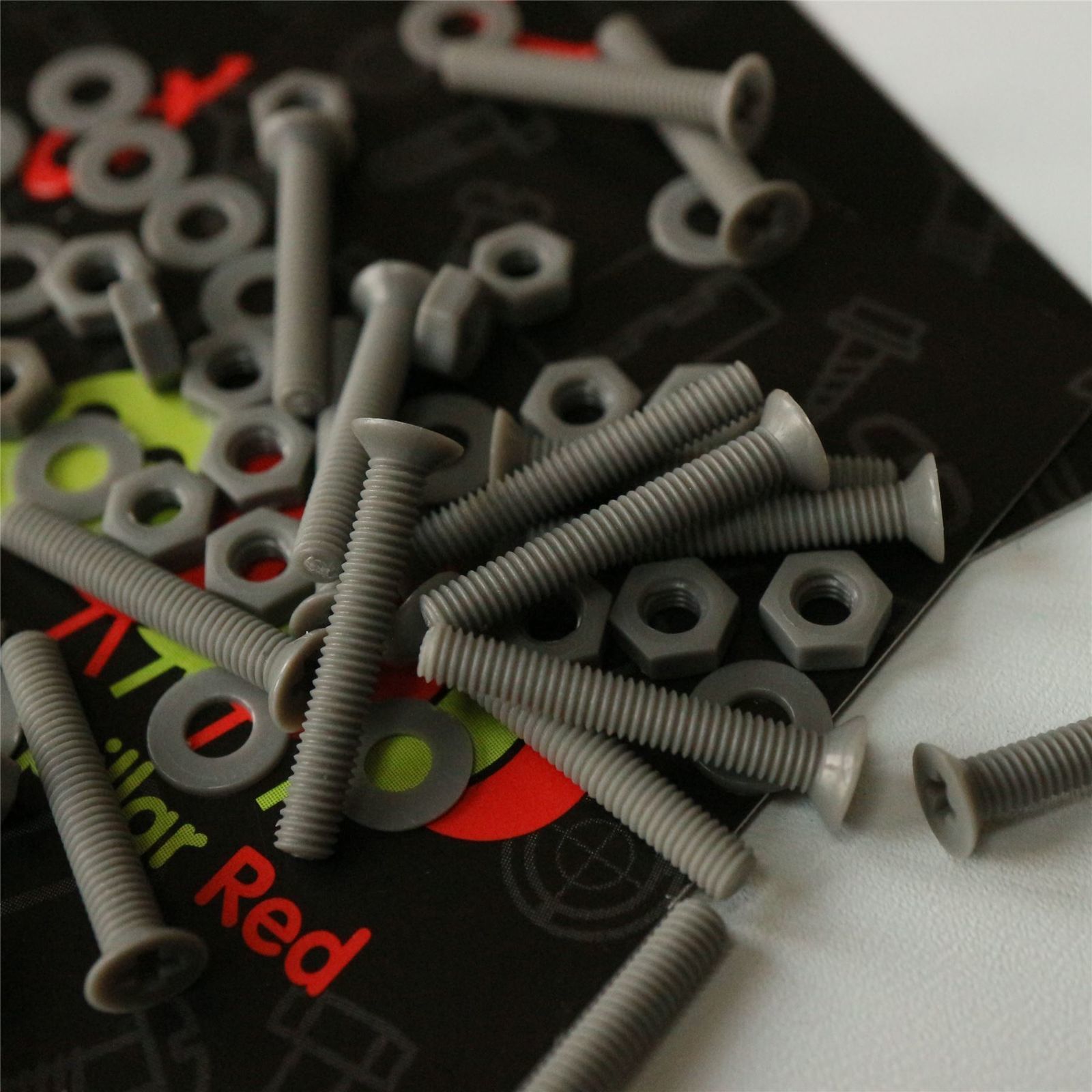 20x Grey Countersunk Plastic Nuts &amp; Bolts, Washers, M3 x 20mm, Gray, Screws - $13.60