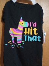 Pet Apparel Medium Black Dog Shirt &quot;I&#39;d Hit That&quot; fits Neck 12-15” Back ... - $9.80