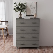 Sideboard Light Gray Solid Pine Wood, MDF Medium Sideboard - $279.99
