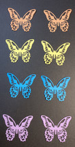 8 Butterfly Die Cut Embellishments Scrapbooking Intricate Butterflies - $1.65