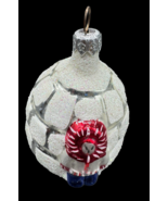 Vintage Eskimo Igloo Ornament 2.5&quot; Christmas Holiday Tree Decor Glass - $22.19 CAD